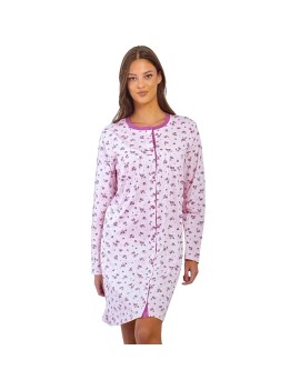 Camicia da Notte Aperta in Cotone