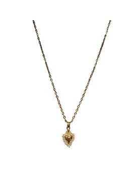 Collana con Ciondolo a Cuore con Strass