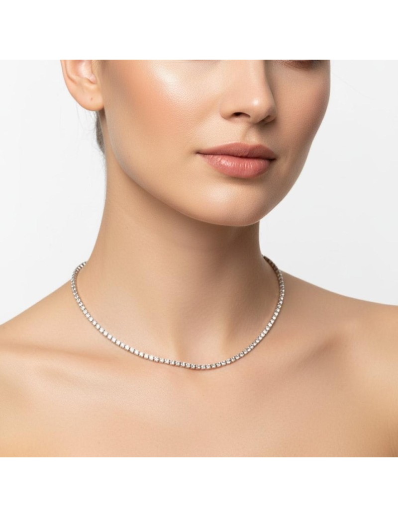 Collana Acciaio stile Tennis