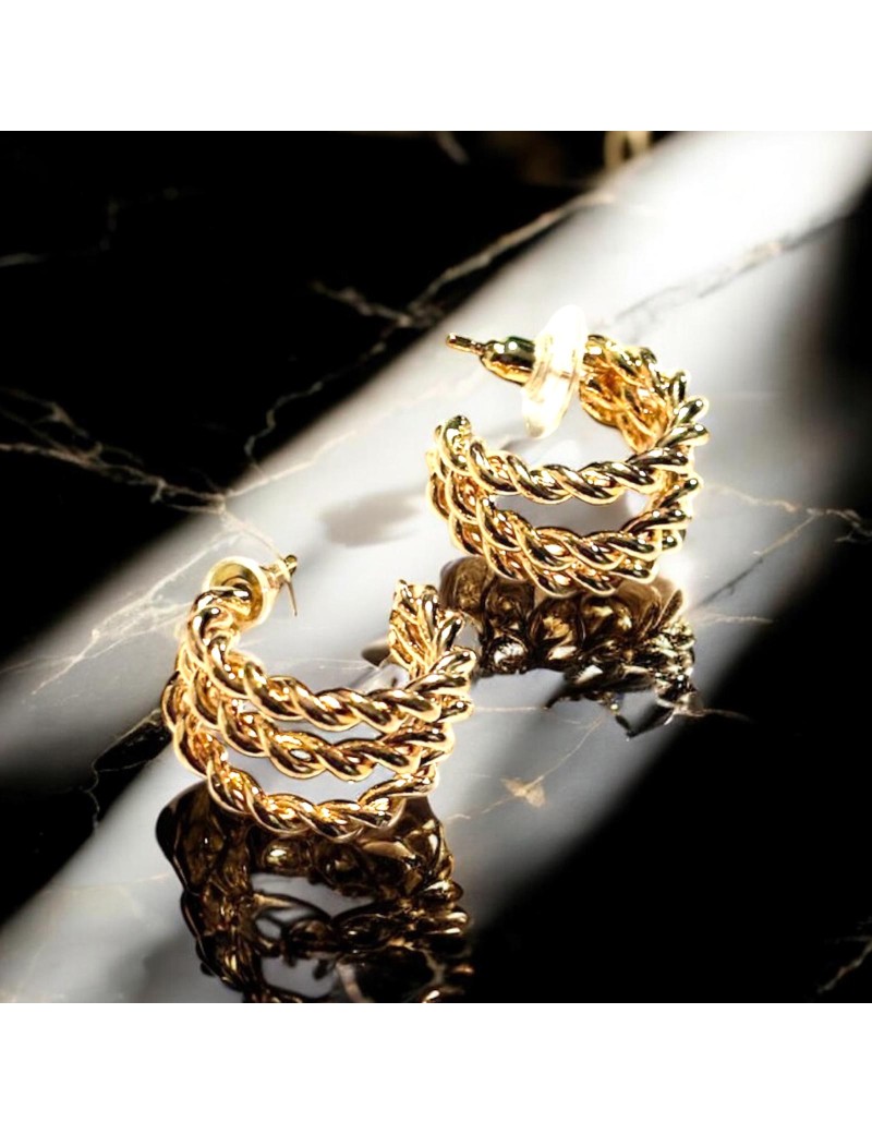 Orecchini Semicerchio Intrecciati