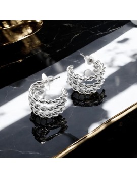 Orecchini Semicerchio Intrecciati